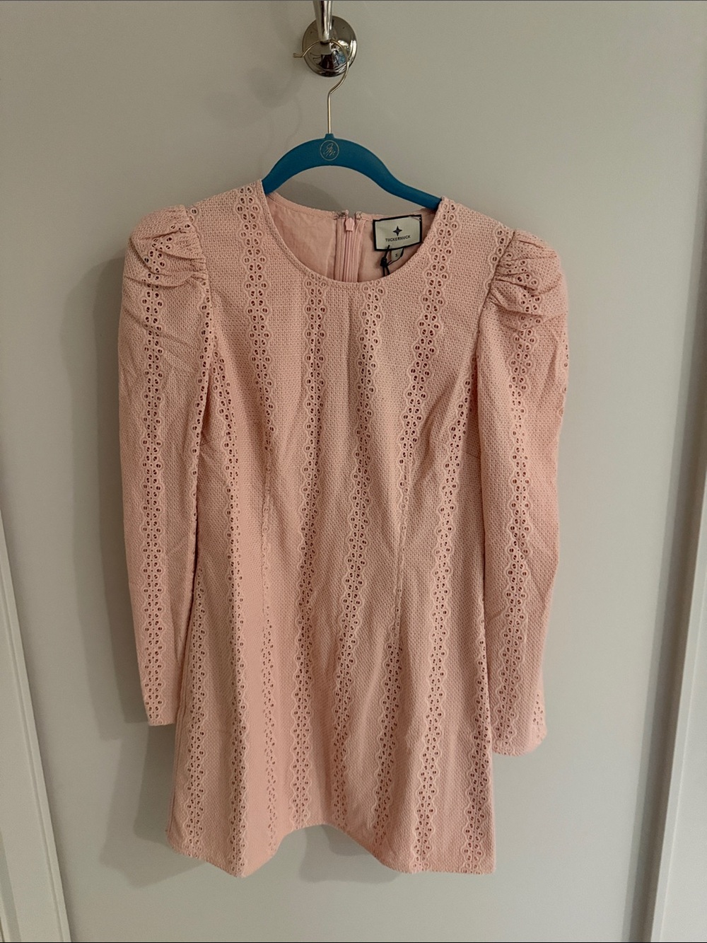 Tuckernuck Pale Pink Eyelet Mini Dress - Picture 2 of 3